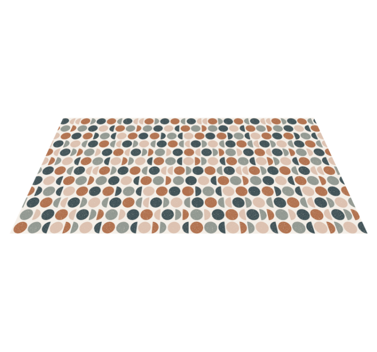 Retro Dots Pattern geometric vinyl rug - TenStickers