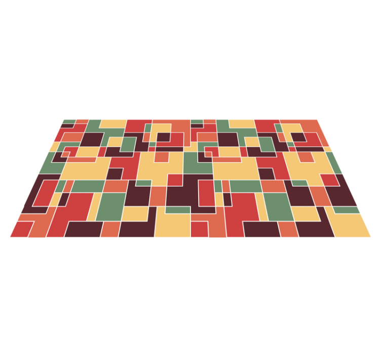 Geometric rectangles tile carpet - TenStickers