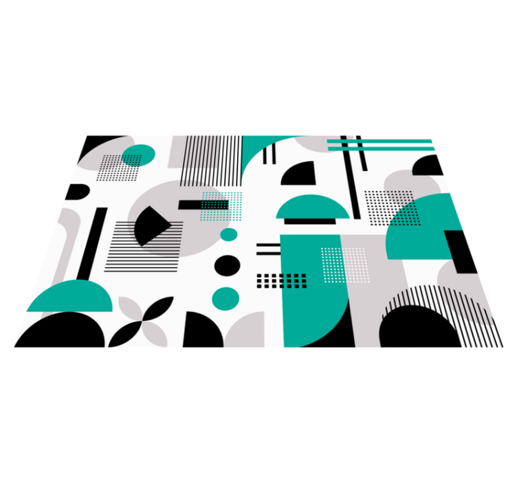 Modern Geometric shape vinyl rug - TenStickers