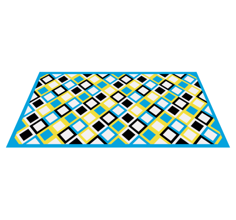 Colorful pattern of squares geometric vinyl rug - TenStickers
