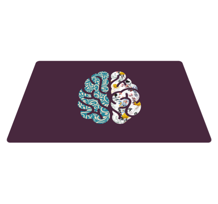 Botanical Yin Yang floral vinyl rug - TenStickers