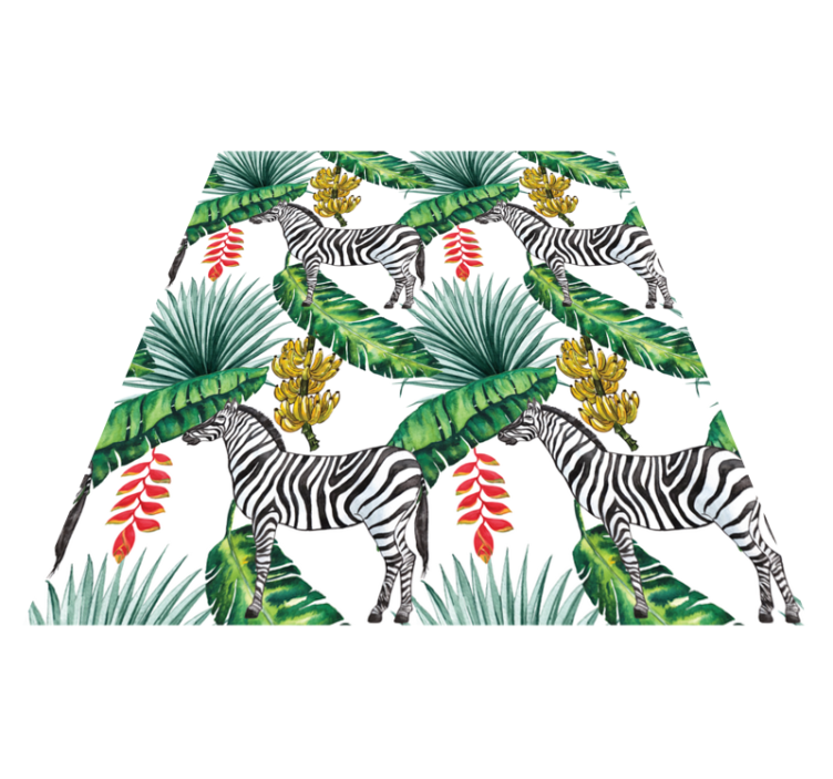 Tropical Zebra animal vinyl rug - TenStickers