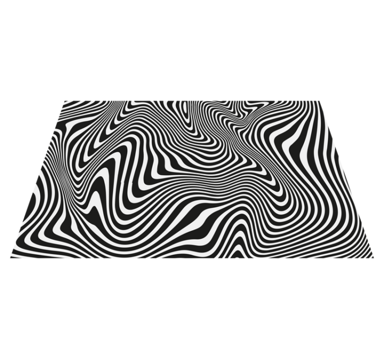 Zebra 3D Effect animal print vinyl rug - TenStickers