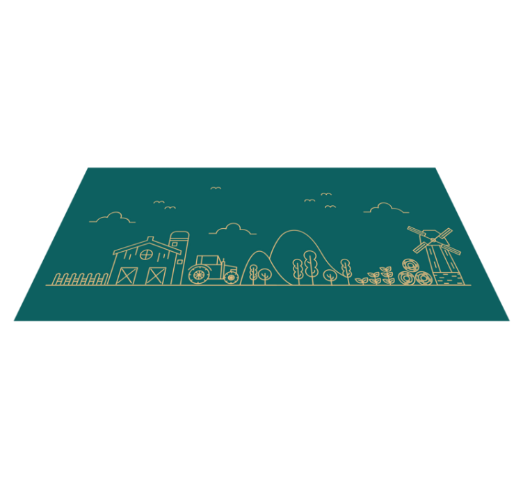Educational Farm Game game vinyl rug - TenStickers