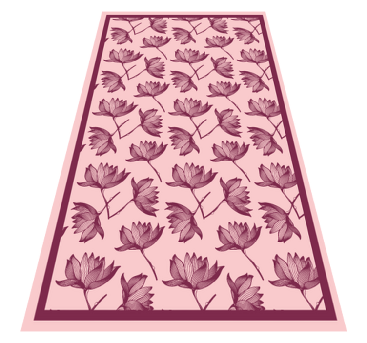 Floral Pattern Decor floral vinyl rug - TenStickers