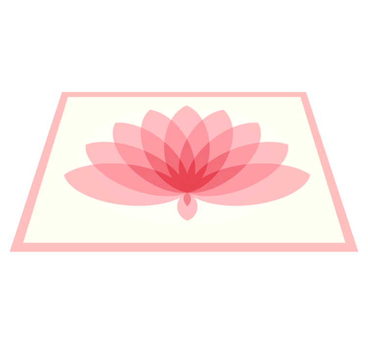 Lotus Bloom floral vinyl rug - TenStickers