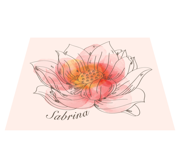 Customizable Lotus custom vinyl rug - TenStickers