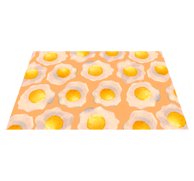 Sunny-Side Up kitchen vinyl rug - TenStickers