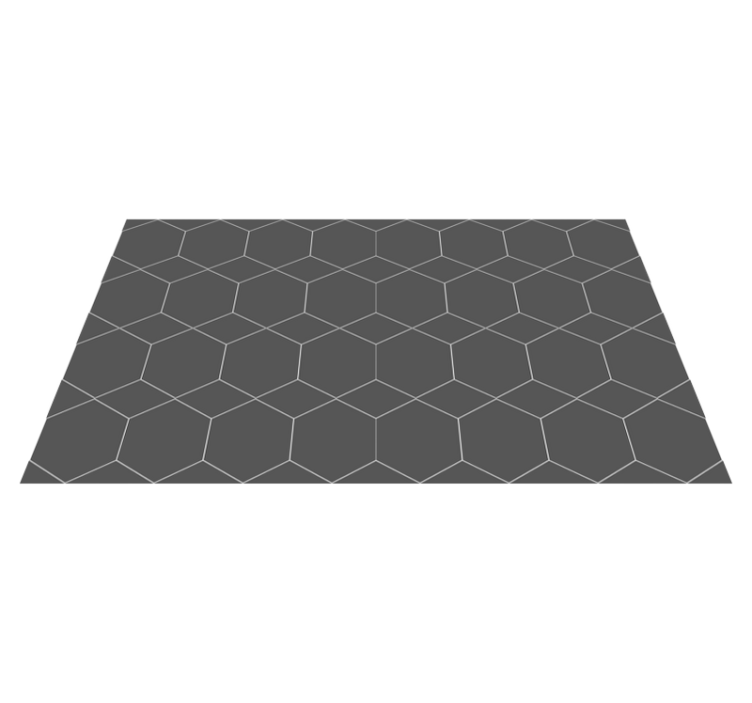 White and Grey Hexagon geometric rugs - TenStickers