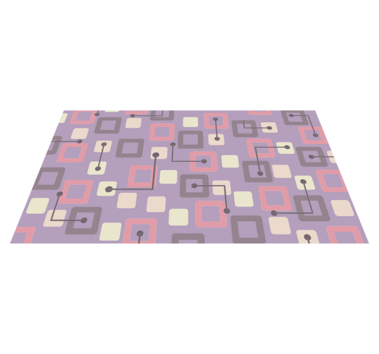Geometric Circuitry geometric vinyl rug - TenStickers