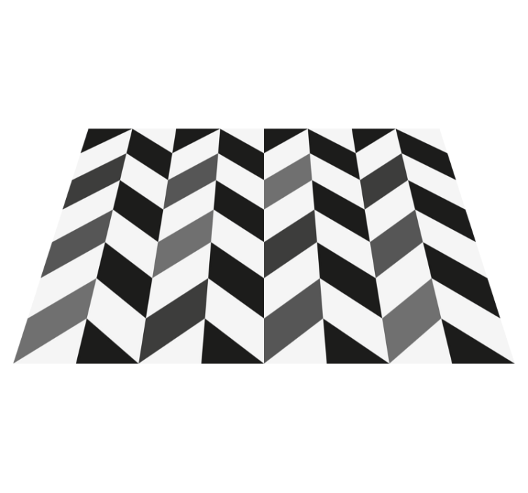 Black gray white stripes geometric rugs - TenStickers
