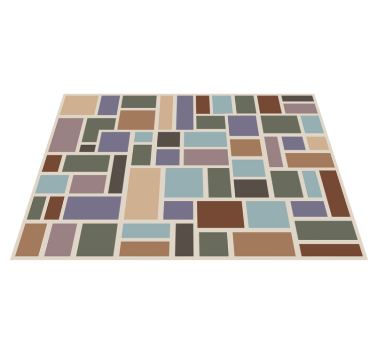 Mosaic modern tile geometric rugs - TenStickers