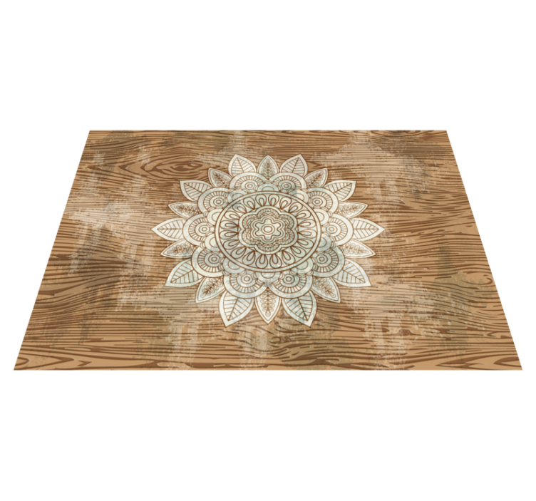 Decorative Floral Patterned vinyl rug - TenStickers