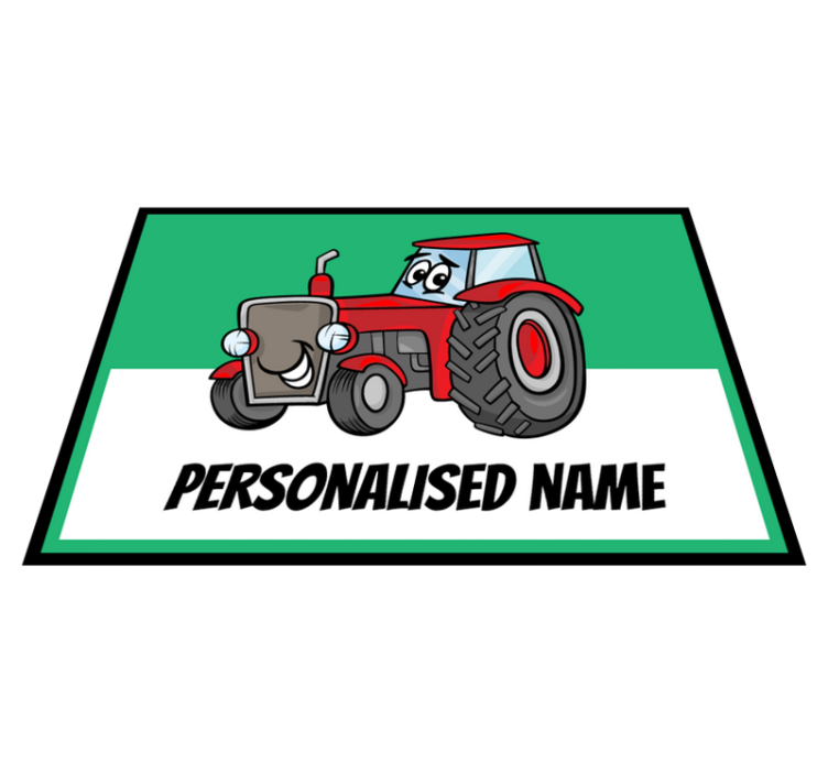 Custom Tractor Graphic custom vinyl rug - TenStickers