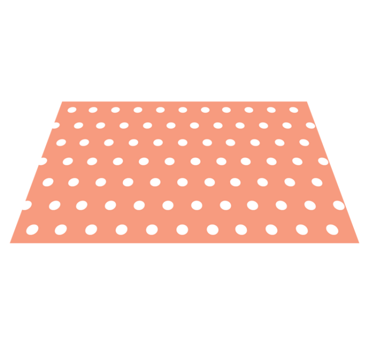 Red and white polka dots geometric rugs - TenStickers