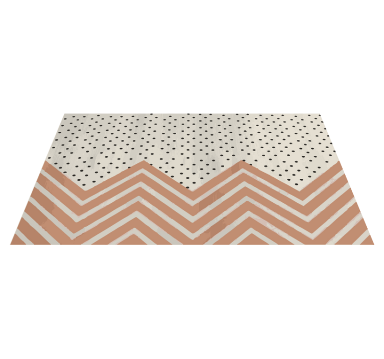 Polka dots and zigzags geometric rugs - TenStickers