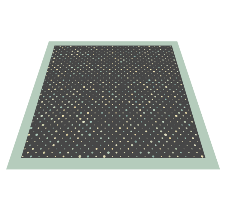 Grey and blue polka dot geometric vinyl rugs - TenStickers