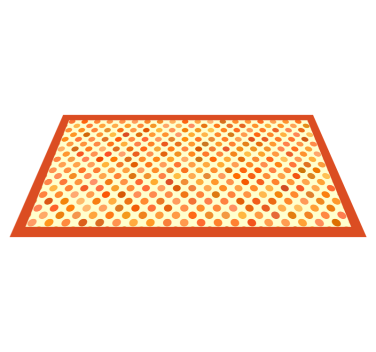 Brown polka dot geometric rugs - TenStickers
