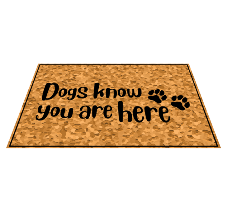 Dogs Welcome Visitors custom rug - TenStickers