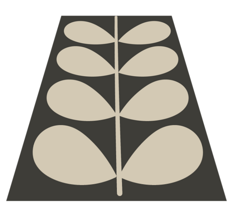 Plant Inspired minimal vinyl rug - TenStickers