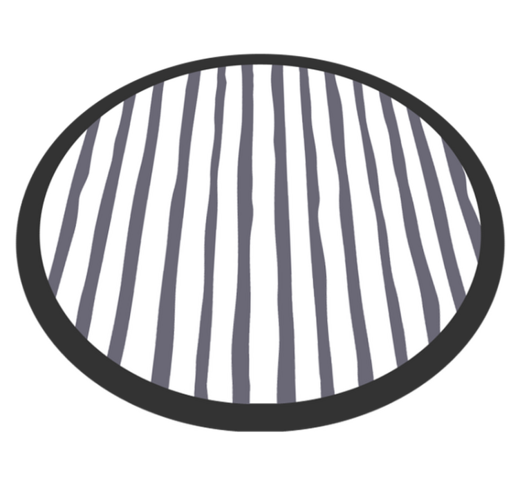 Striped Grey nordic vinyl rug - TenStickers