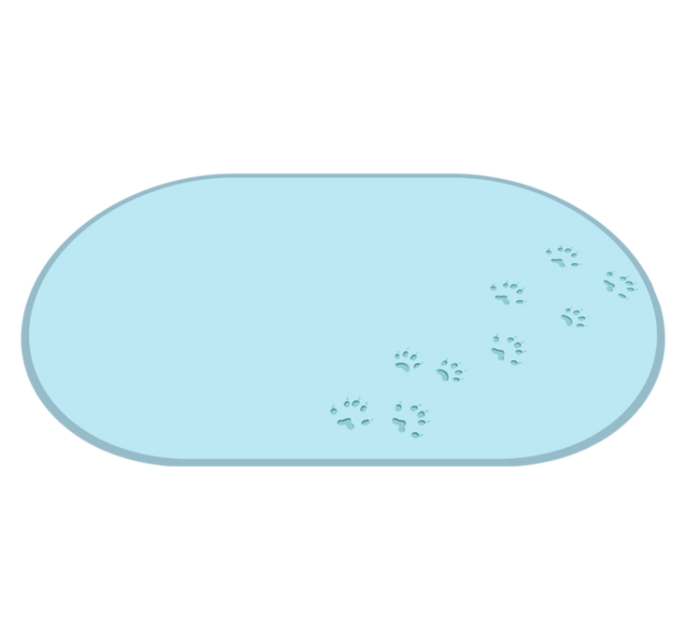 Paw Imprint Trails animal vinyl rug - TenStickers