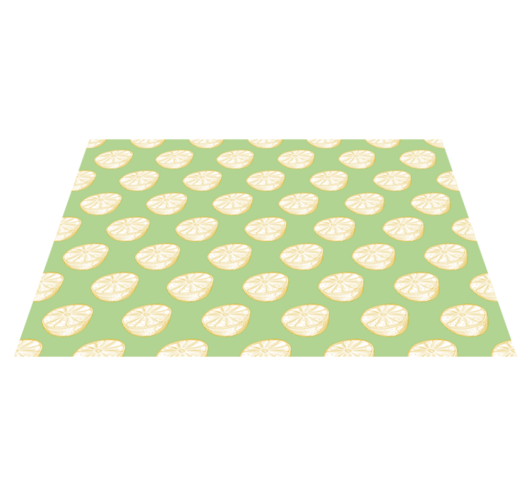 Citrus Slice Illustration kitchen vinyl rug - TenStickers