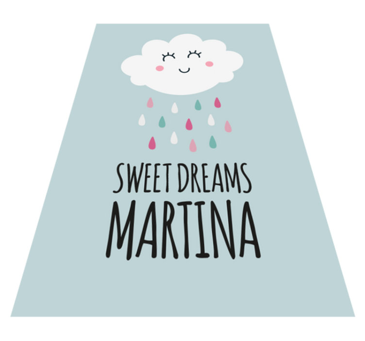Sweet dreams cloud with name. personalised mat - TenStickers