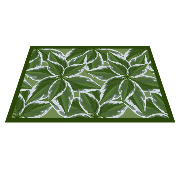 Tropical nordic plants vinyl rug - TenStickers