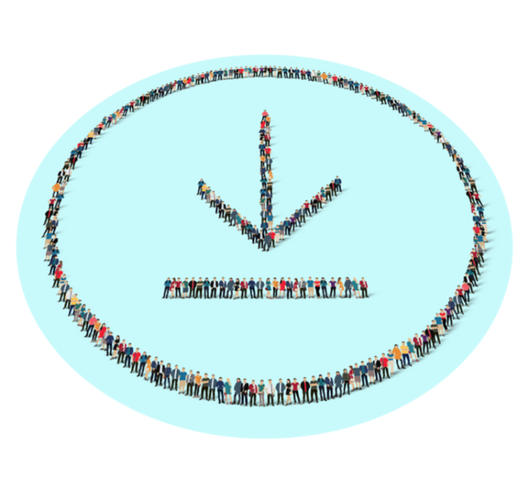 Down loading people Vinyl rug for home office - TenStickers