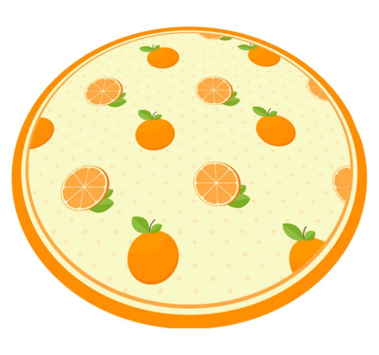 Oranges pattern kitchen floor tiles - TenStickers