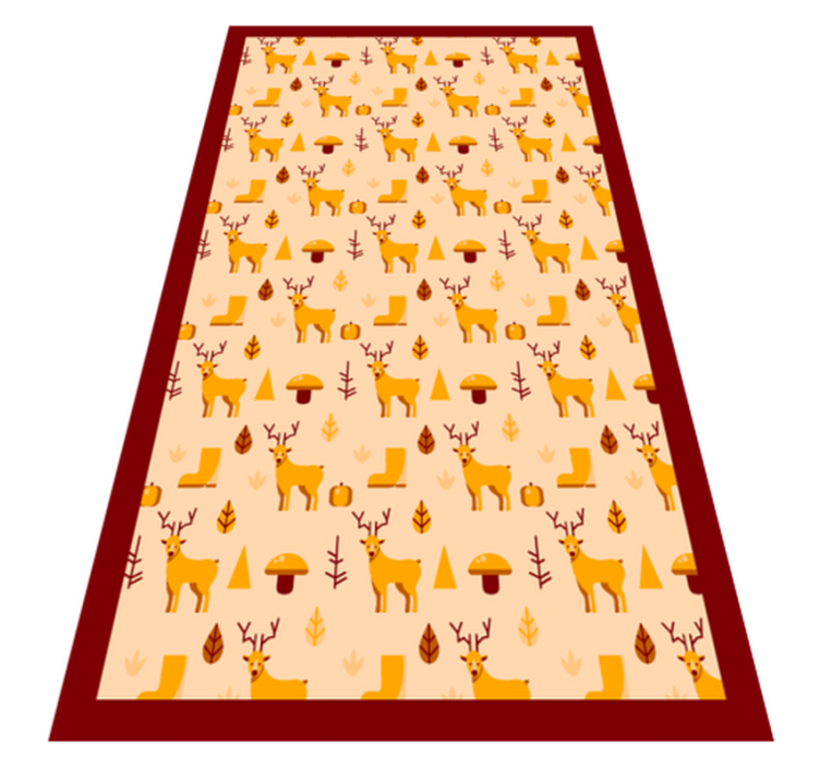 Deer and foliage animal vinyl rug - TenStickers