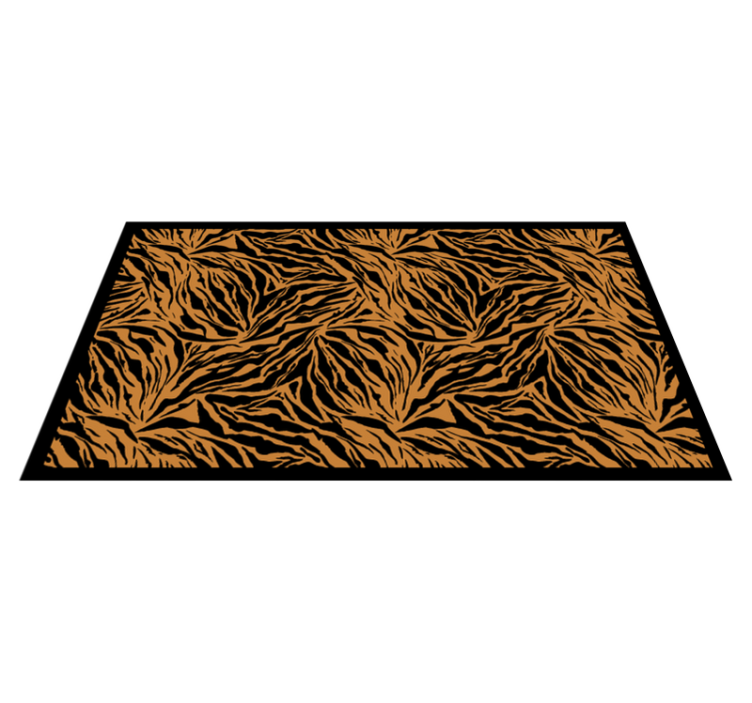 Bold Tiger Stripes animal print vinyl rug - TenStickers