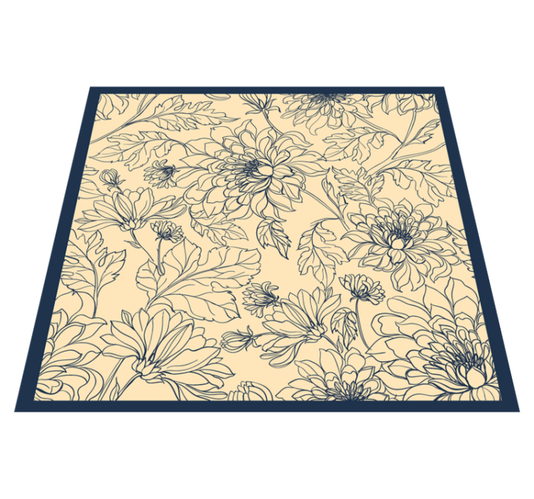 Peony different type  pattern floral rug - TenStickers