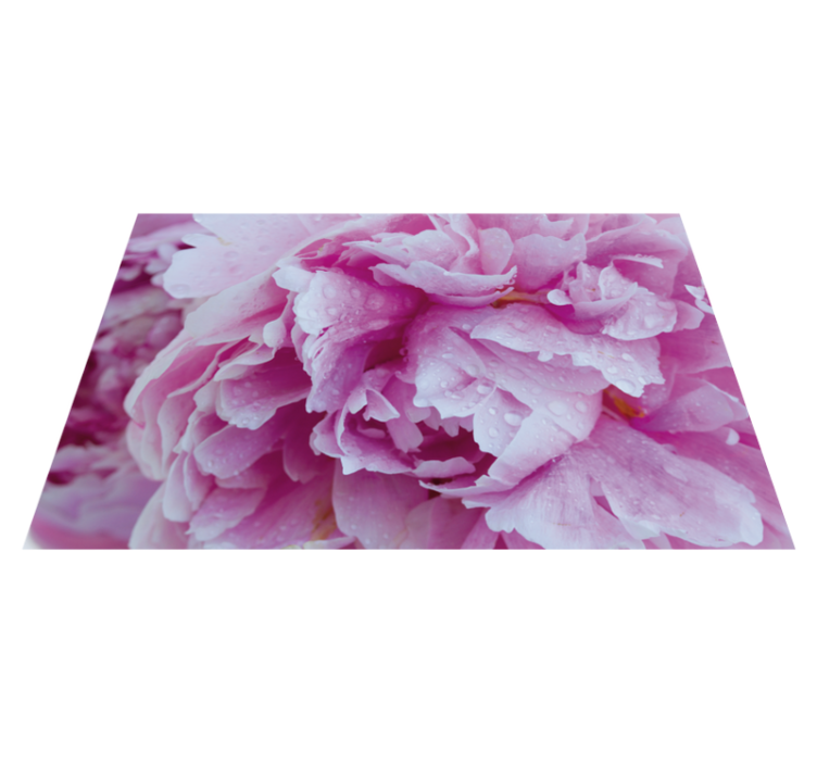Peony purple background floral rug - TenStickers