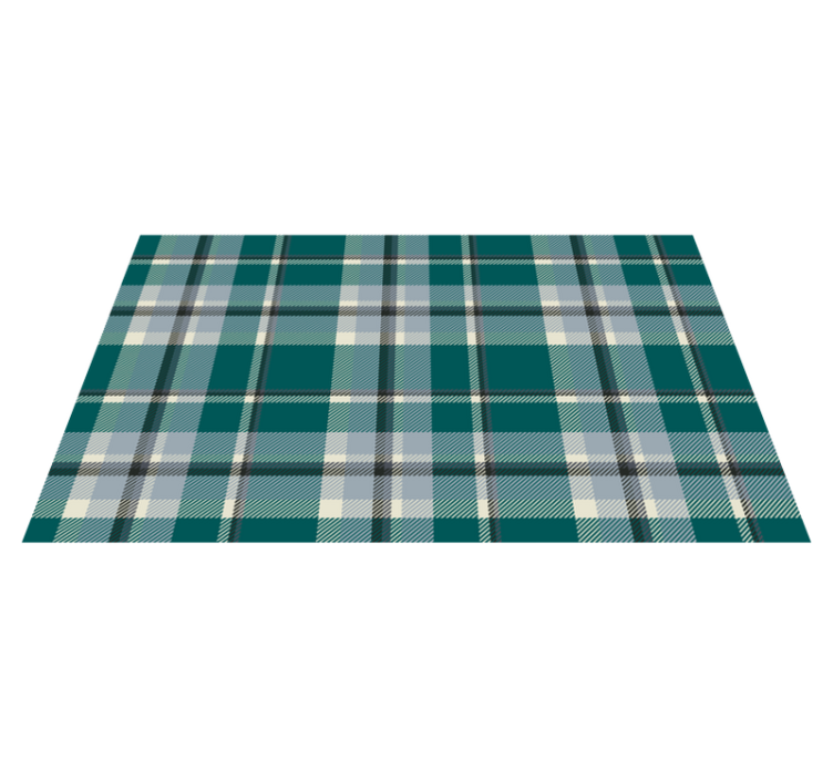 Scottish checked pattern kitchen floor tiles - TenStickers