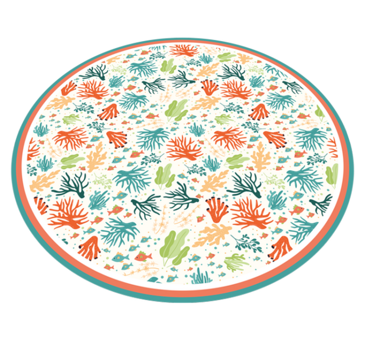 Coral reef inspiration bathroom vinyl rug - TenStickers