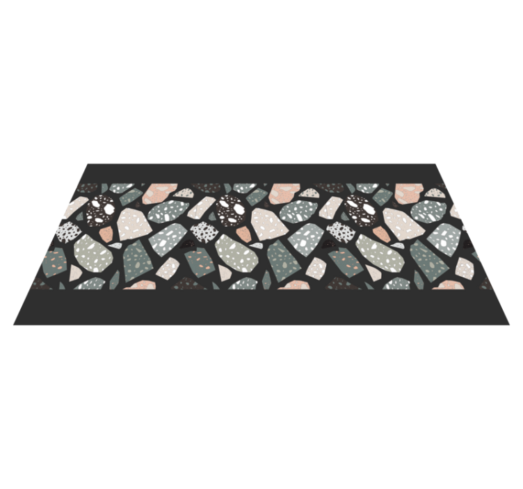 Collection of colorful stones kitchen floor mat - TenStickers