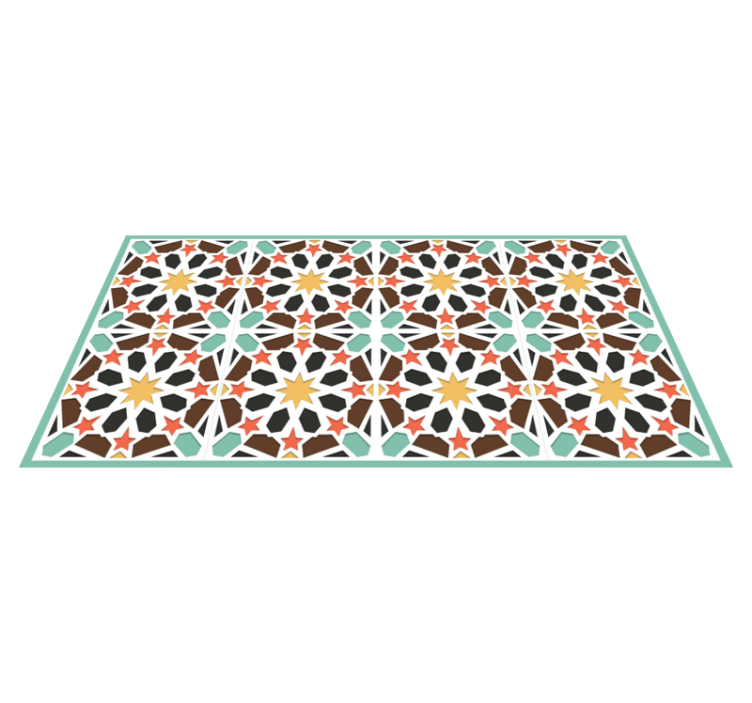 Colorful rectangular tile carpet - TenStickers