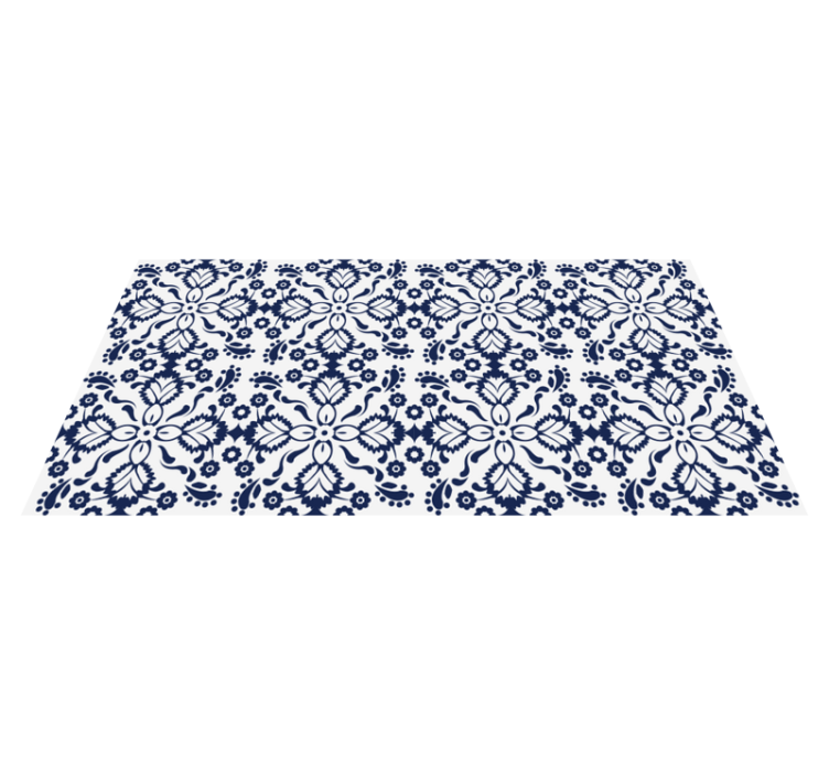 Yard navy blue tile carpet - TenStickers