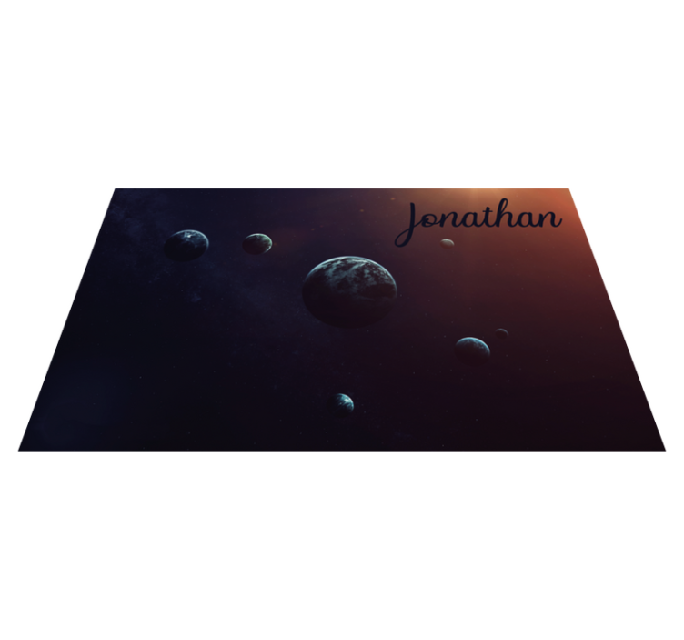 Solar system personalised mat - TenStickers