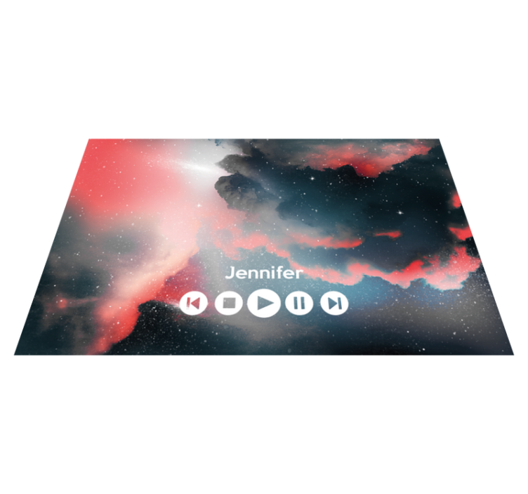 Galaxy music player personalised vinyl mat - TenStickers