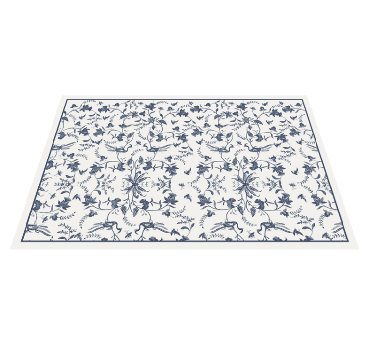 Floral pattern floral rug - TenStickers