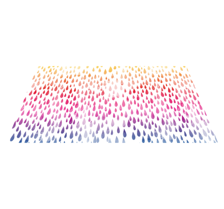 Colourful drops mosaic vinyl rug - TenStickers