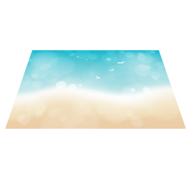 Ocean Breeze living room vinyl rug - TenStickers