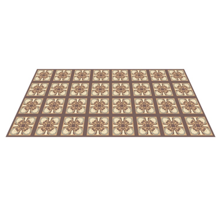 Brown Portuguese tiles tile carpet - TenStickers