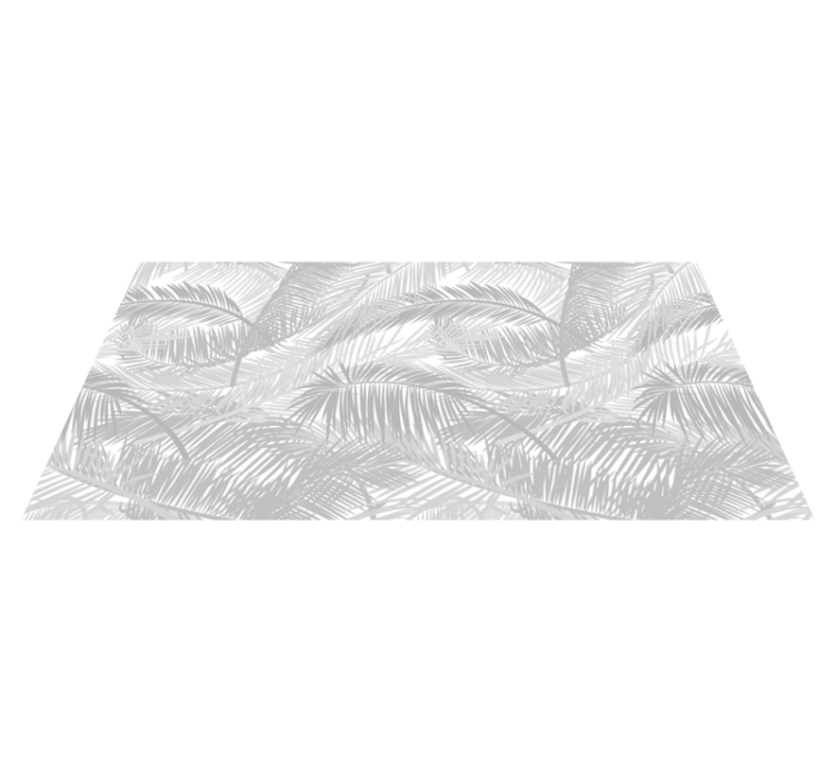 Tropical gray leafs nature vinyl rug - TenStickers