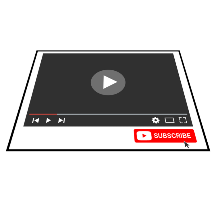 Youtube subscribe button custom vinyl rug - TenStickers