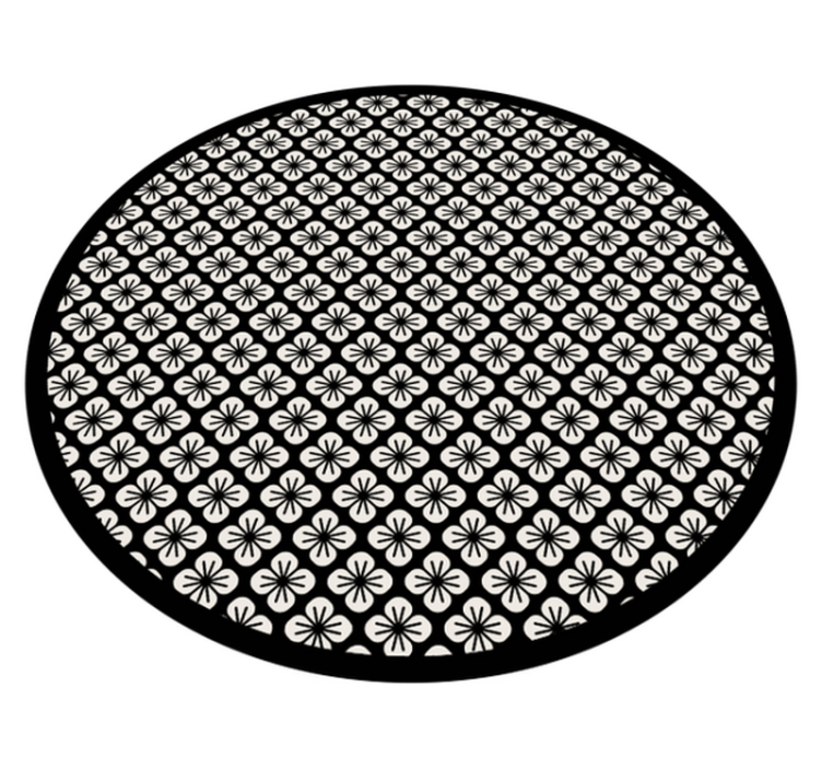 Minimalistic black and white kitchen floor tile - TenStickers