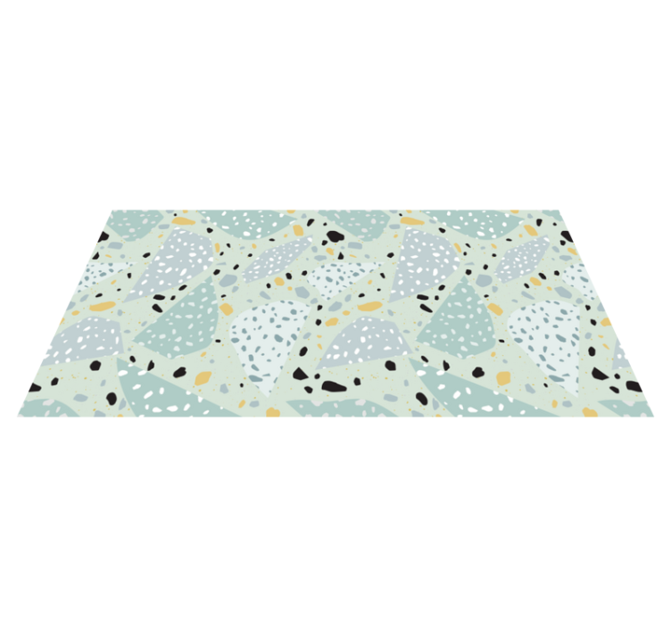 Gometric terrazzo tile carpet - TenStickers
